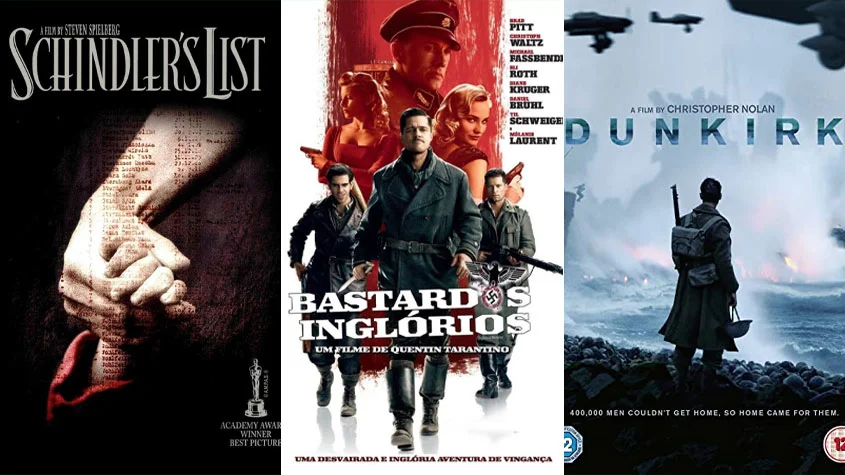 Veja outros filmes que também abordam temas da Segunda Guerra Mundial. Detalhe: é importante frisar que, quando não são documentários, as obras têm certas licenças poéticas para trechos de ficção dentro da narrativa. 