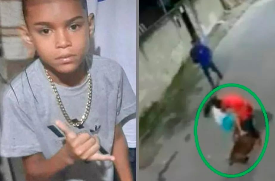 O menino, Nicolas Paz, teve a panturrilha dilacerada pelo animal que, segundo moradores, foi abandonado na rua e passou a atacar pessoas. 