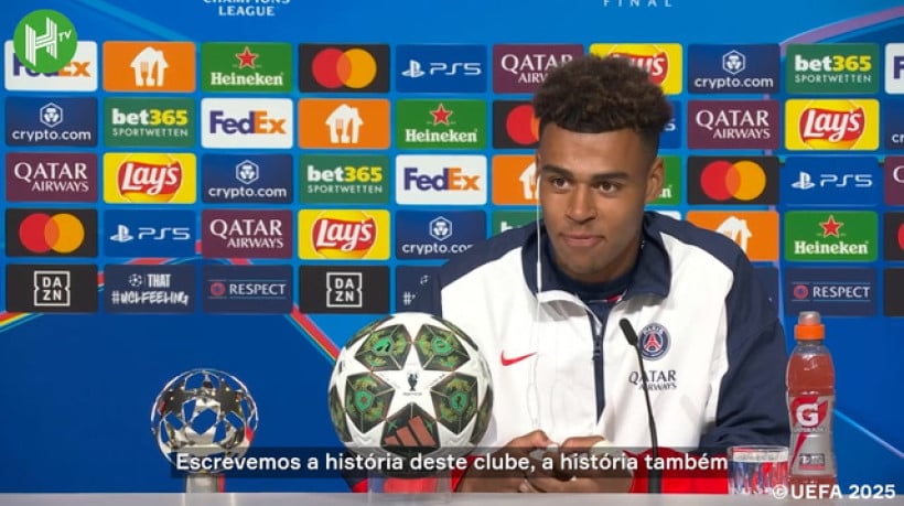 Desiré Doué: 'Fizemos história para o futebol francês e europeu'