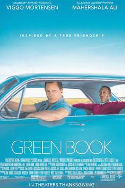 Green Book: O Guia (2019) - Dirigido por Peter Farrelly, estrelado por Viggo Mortensen e Mahershala Ali.
Baseado em fatos reais, narra a viagem de um pianista negro e seu motorista branco pelo sul dos EUA nos anos 1960, explorando temas de racismo e amizade. 