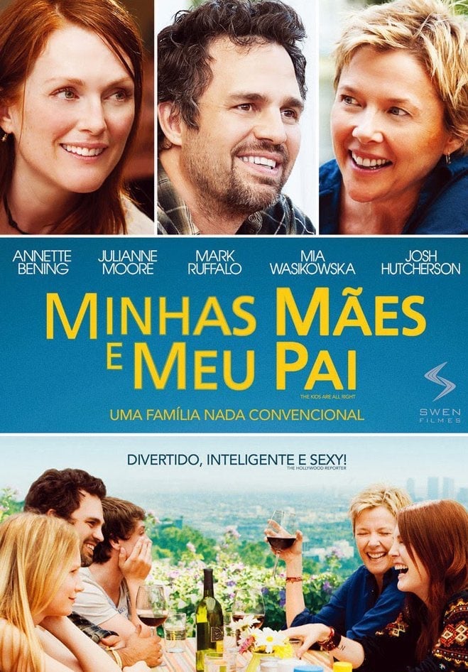 Minhas Mães e Meu Pai (2011) - Dirigido por Lisa Cholodenko, estrelado por Annette Bening, Julianne Moore e Mark Ruffalo. Uma comédia dramática sobre dois irmãos criados por um casal lésbico que decidem conhecer seu pai biológico, explorando dinâmicas familiares modernas. 