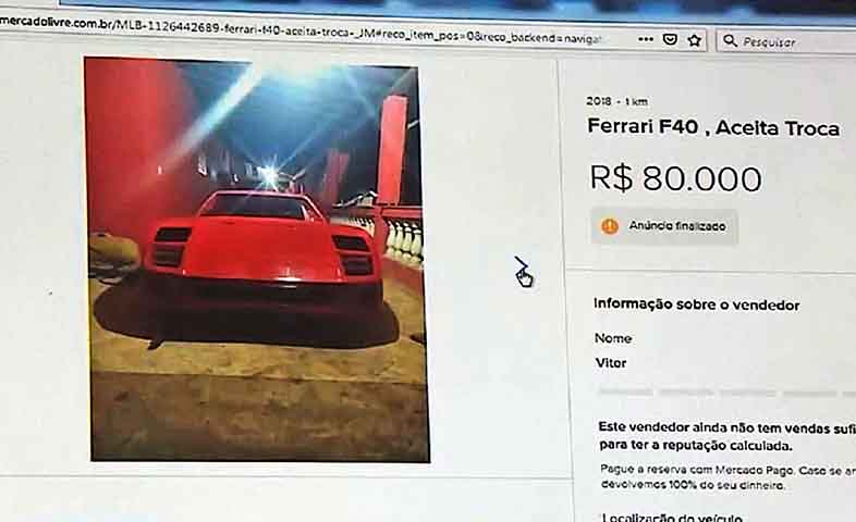 Em 2018, por conta de dificuldades financeiras, o homem anunciou sua réplica da Ferrari por R$ 80 mil em uma plataforma online, mas retirou o anúncio após duas semanas.