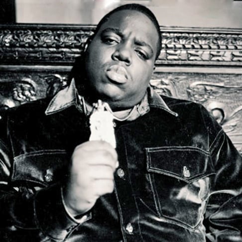 Seu álbum de estreia, Ready to Die (1994), foi aclamado pela crítica e inclui suas canções de maior sucesso.: Juicy e Big Poppa. A obra faz um mosaico das experiências de rua do artista no Brooklyn. Ele foi morto a tiros aos 24 anos em 1997. 