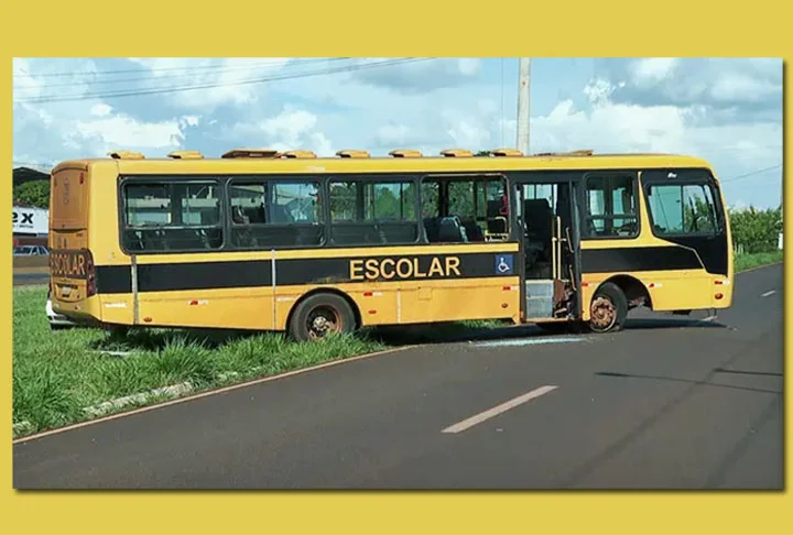 O estudante jogou o ônibus para o acostamento para evitar que o coletivo batesse em algum veículo na rodovia.