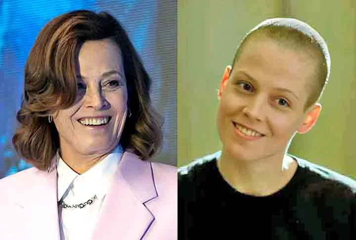 Sigourney Weaver- Para Alien 3 (1992) - filme que teve a maior bilheteria de estreia do ano, tendo uma mulher como protagonista - a atriz não só raspou a cabeça como se consolidou nos filmes de ação. Ela disse que ficar sem os cabelos a deixou mais leve e vulnerável.