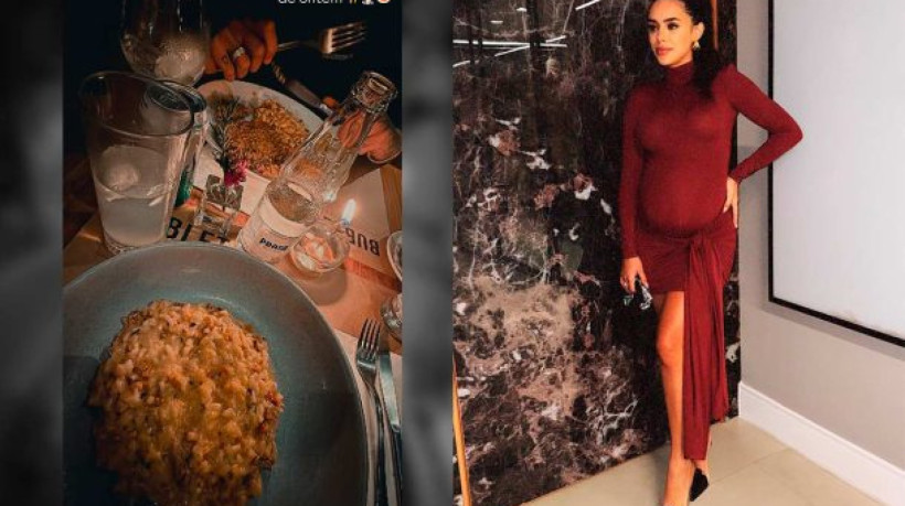 Momento entre o craque e Bruna teve a companhia de amigos como o zagueiro João Basso, do Santos, e foi à luz de velas