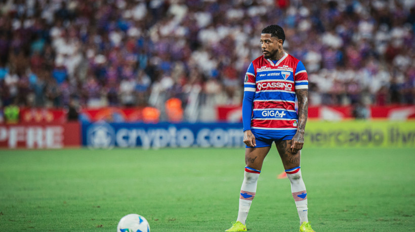 Atacante Marinho foi titular do Fortaleza no empate com o Vélez Sarsfield, pelas oitavas da Libertadores