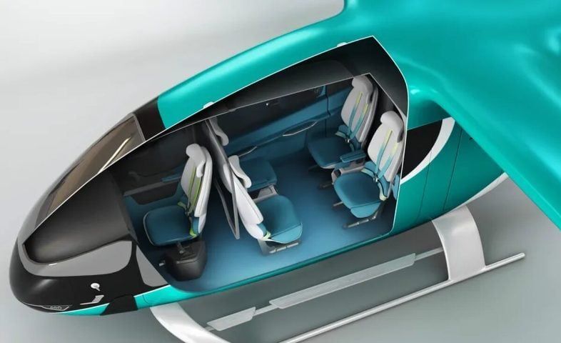 O modelo da Eve terá capacidade para quatro passageiros e um piloto, autonomia de 100 km, e ruído 90% menor que helicópteros.