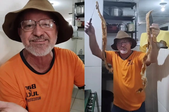 Comandado por José Cosme, de 52 anos, o bar serve a iguaria que ficou conhecida como o maior torresmo do Brasil.