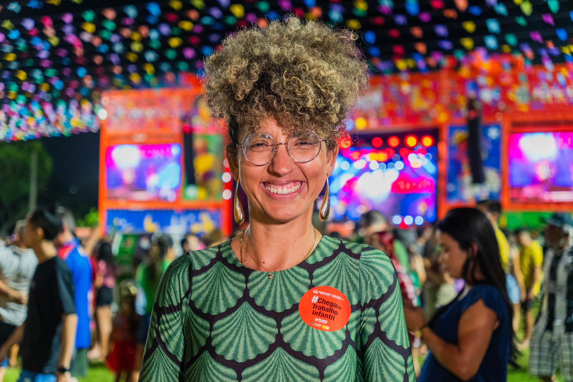 FORTALEZA, CEARÁ, BRASIL, 06-06-2025: Abertura do São João de Fortaleza, no bairro José Walter.  Na foto, Helena Barbosa, Secretária de Cultura de Fortaleza. (Foto: Fernanda Barros/ O Povo)