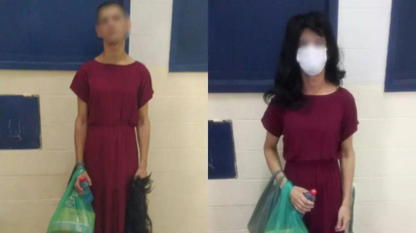 O disfarce foi levado por uma mulher que visitava o detento