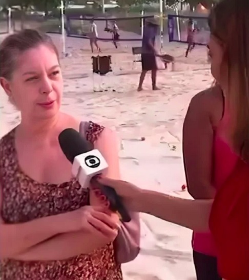 Bom dia, mas eu não costumo dar entrevista para a GloboNews nem Globo, não”, respondeu a mulher.