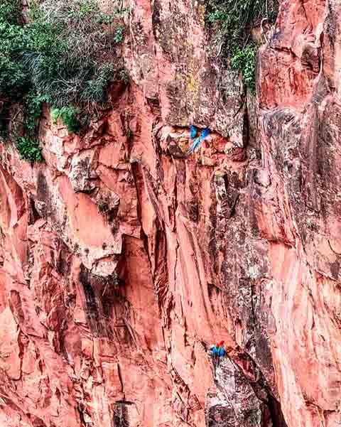 O buraco se formou naturalmente ao longo do tempo devido ao desgaste natural das rochas, um processo chamado de dolina.