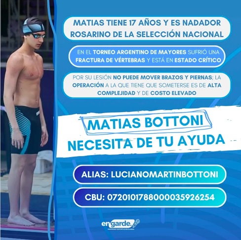 A família do atleta conseguiu juntar dinheiro para a cirurgia complexa, que incluiu a colocação de uma prótese na vértebra danificada.