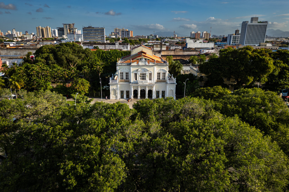 FORTALEZA, CEARÁ,  BRASIL- 11.06.2025:  Theatro José de Alencar faz 115 anos, fotos aereas de drone. (Foto: Aurélio Alves/O POVO)(Foto: AURÉLIO ALVES)