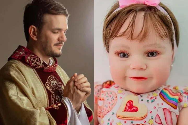 O padre ainda disse que acha os bebês reborn assustadores e que não conseguiria dormir com uma boneca dessas por perto. Nós estamos vivendo uma geração de adultos infantilizados”, finalizou.