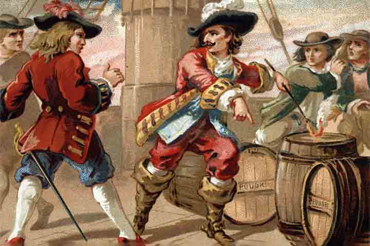 JEAN BART - Foi um corsário francês que atuou no Mar do Norte e no Canal da Mancha entre 1694 e 1702. Celebrado por  habilidades navais e por  diversos ataques bem-sucedidos contra navios inimigos. Morreu em 1702, aos 48 anos.