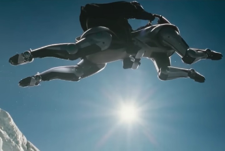 Além disso, o robô também consegue pular pequenos obstáculos.