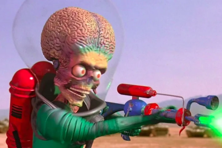 Algumas pessoas nas redes lembraram de filmes como Marte Ataca (1996 - foto) e Megamente (2010).