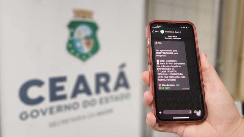  Mensagens serão enviadas pelo número (85) 98682-9000, do Governo do Ceará.