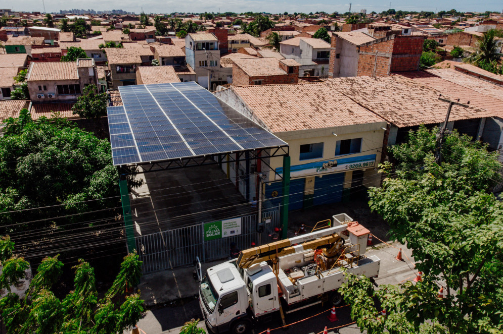 Usina Solar Palmas, de energia solar comunitária, quer gerar renda e diminuir custo da energia na comunidade de Fortaleza(Foto: JÚLIO CAESAR)