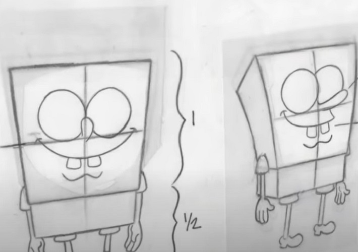 Quando estava na faculdade, Hillenburg fez os primeiros esboços do personagem a partir de gibi que criou com o nome A Zona Intertidal.
