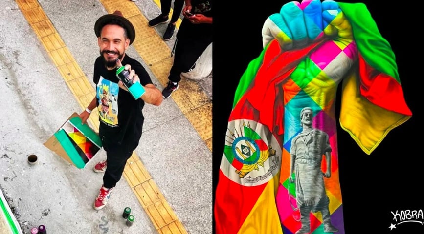 Em maio de 2024, o artista leiloou uma de suas obras por R$ 400 mil e reverteu o valor em doações para a tragédia das chuvas que atingiu o Rio Grande do Sul. 