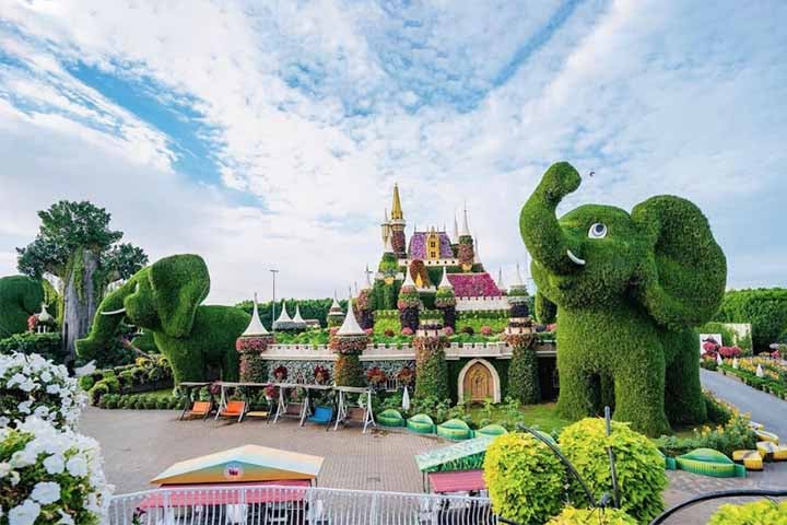 4- Miracle Garden, Emirados Árabes Unidos - É um enorme jardim floral localizado em Dubai, Inaugurado em 2013, é conhecido por suas impressionantes exibições de flores.
