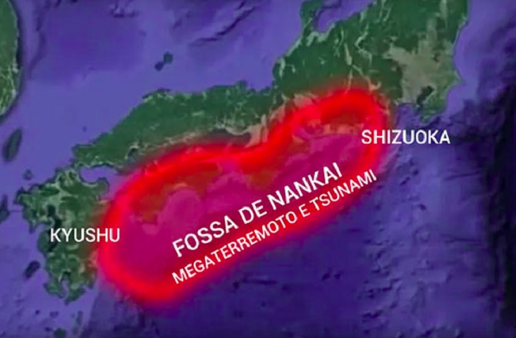 Segundo as autoridades japonesas, há 80% de chance de um terremoto de grandes proporções acontecer nessa fossa dentro dos próximos 30 anos.