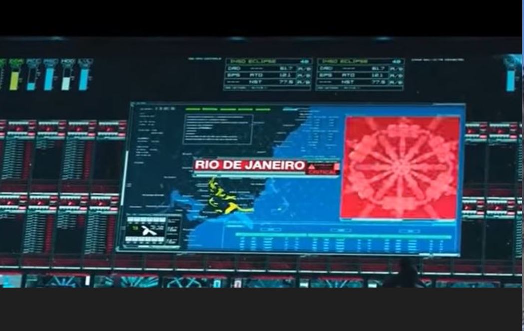 Além de locações no Brasil, há filmes que fazem referência a pontos turísticos do país. Um dos casos é Geostorm (Planeta em Fúria), de 2017, que mostra uma cena de catástrofe no Rio de Janeiro (assim como em várias cidades do mundo). O nome da cidade aparece num painel das emergências. 