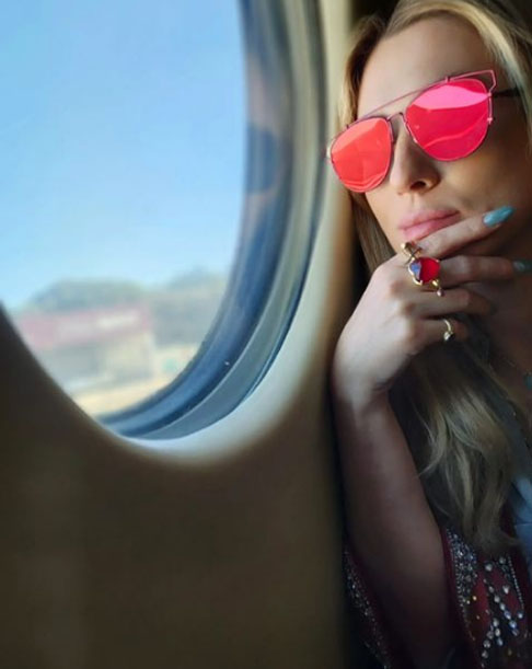 O avião em que a apresentadora viajava tinha saído de Goiânia e apresentou falha no trem de pouso ao se aproximar de São Paulo.