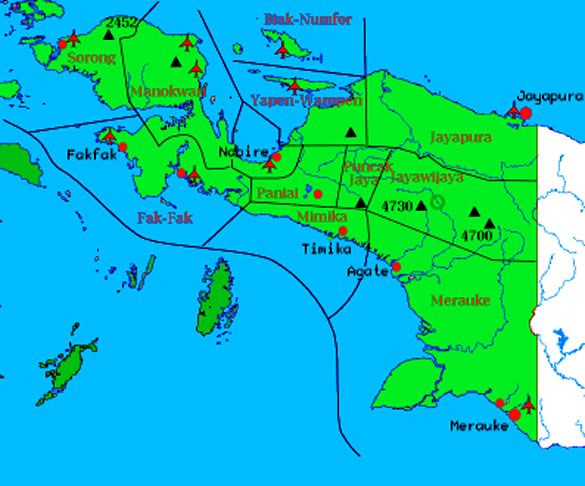 PAPUA OCIDENTAL - Pertence à Nova Guiné Ocidental, na parte mais oriental da Indonésia. 