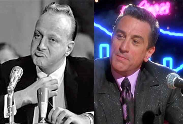 #3 - Frank Rosenthal - Na vida real, Frank era um mafioso que tomava conta dos esquemas envolvendo os cassinos de Las Vegas. O filme “Cassino” (1995), dirigido por Martin Scorsese, conta a história de como funcionava esse sistema e tem, mais uma vez, De Niro no papel principal.