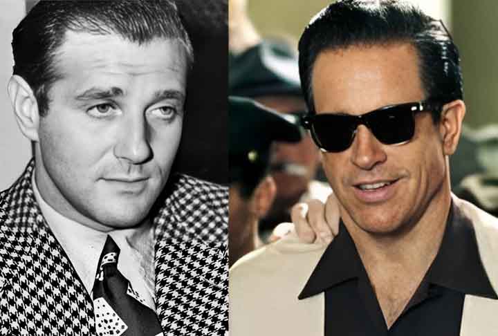 #8 - Bugsy Siegel  - Foi um gangster norte-americano aliado à Família Genovese.  Foi morto a mando de Lucky Luciano em 1947, aos 41 anos. 