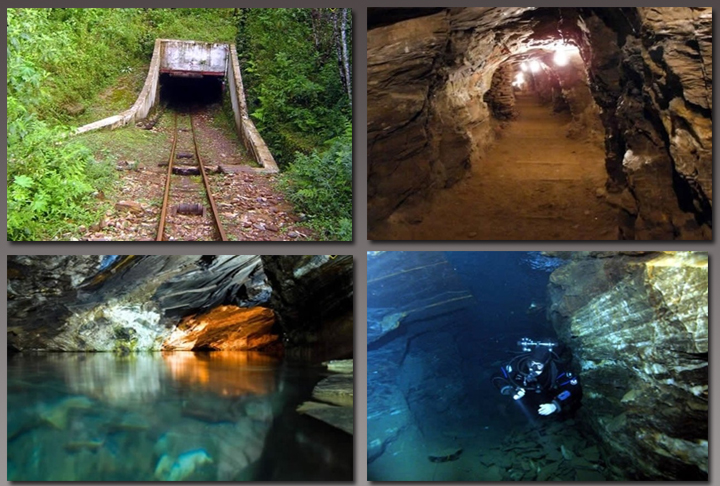 Mina da Passagem (Brasil) - A maior mina de ouro do mundo, em Mariana (MG), foi o local onde 15 mineiros morreram afogados em 1936. Dizem que eles fazem barulho com sinos e correntes até hoje para afastar os visitantes. 