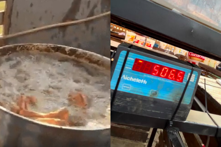 Um total de 506,5 kg de torresmo foi fritado durante o Festival de Torresmo e Costela, servindo aproximadamente 2 mil pessoas!