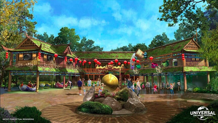 Po’s Kung Fu Training Camp: Essa é uma área inspirada no filme Kung Fu Panda 3 e conta com áreas de recreação nas quais os visitantes poderão ajudar os pandas a lavar e secar suas roupas usando canhões de água, baldes e ventiladores gigantes.