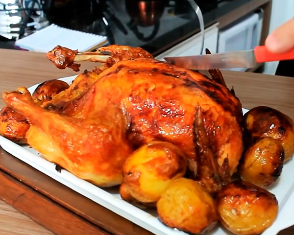 Frango assado do domingo