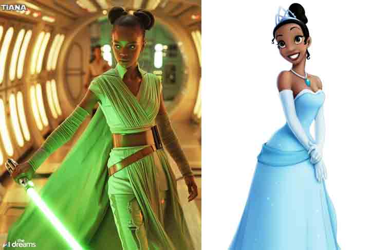 Tiana é a protagonista do filme de animação A Princesa e o Sapo, lançado em 2009, pela Walt Disney Studios. No início do filme, ela é uma garçonete de um restaurante que vive no bairro francês de Nova Orleans durante a Era do jazz. Tiana é dublada por Anika Noni Rose e é a nona princesa da franquia Disney Princesas. 