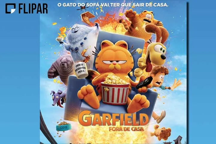 A animação “Garfield: Fora de Casa” está disponível para aluguel ou compra na Apple TV, YouTube e Google Play) após sucesso no cinema. O filme lançado em maio de 2024 faturou 230 milhões de dólares em bilheteria no mundo todo.