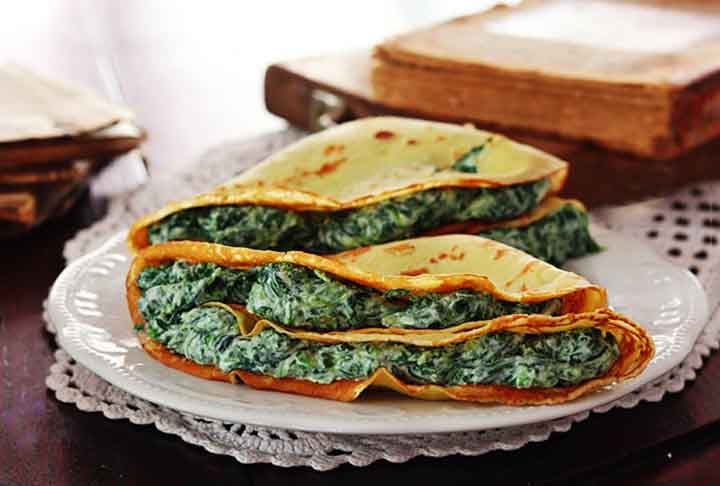 O espinafre pode ser utilizado como prato principal ou acompanhamento, em preparações como cremes, saladas, sucos, molhos, bolinhos, sopas, tortas e suflês, por exemplo.