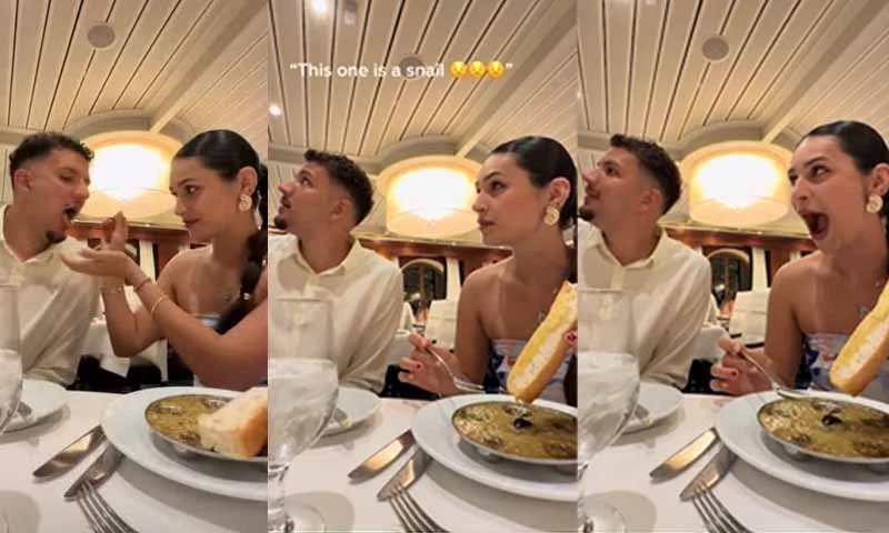 Para um jantar romântico em um restaurante, o que se espera é uma boa refeição, carregada de amor, sorrisos e bom papo. No entanto, a consumidora Dhaniela Marrero passou por apuros ao oferecer um escargot, prato que continha caracol ao namorado, que era alérgico ao molusco. 