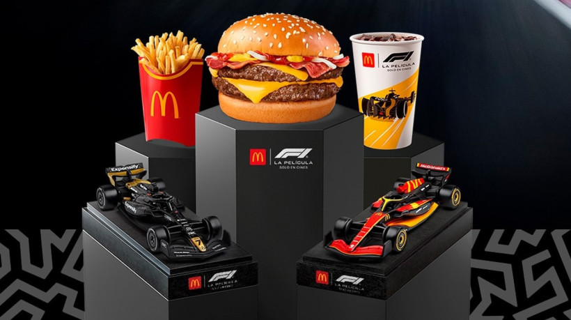 McDonald’s lança miniaturas da F1 com duas versões: uma nas cores da rede e outra da equipe fictícia APXGP, do filme com Brad Pitt