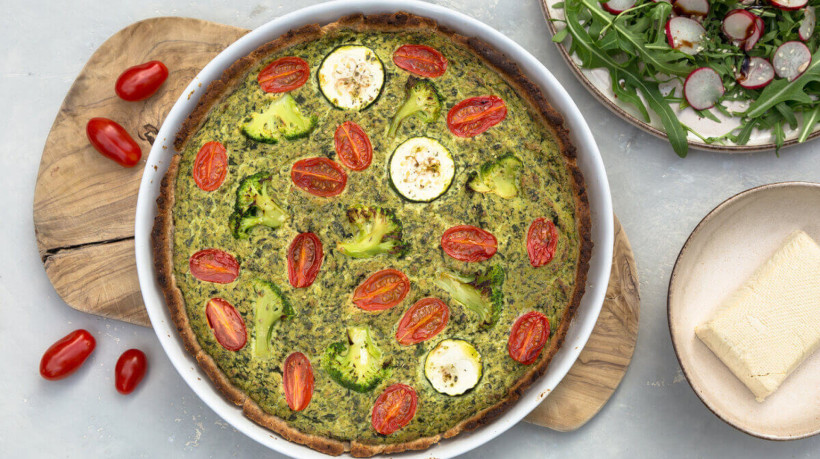 Quiche de tofu com brócolis (Imagem: MagdaZarebska | Shutterstock) 