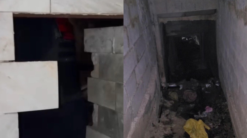 Parede falsa com passagem secreta é encontrada dentro de prédio usado por traficantes cearenses na Rocinha
