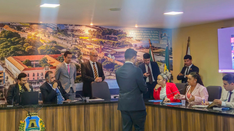 Sessão do Conselho de Ética da Câmara Municipal de Fortaleza para votar denúncias contra o vereador Inspetor Alberto (PL)
