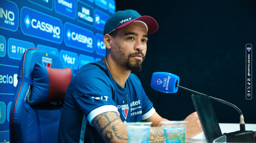 Yago Pikachu conversou sobre momento do Fortaleza em coletiva cedida nesta quinta-feira, 26, no Pici. 