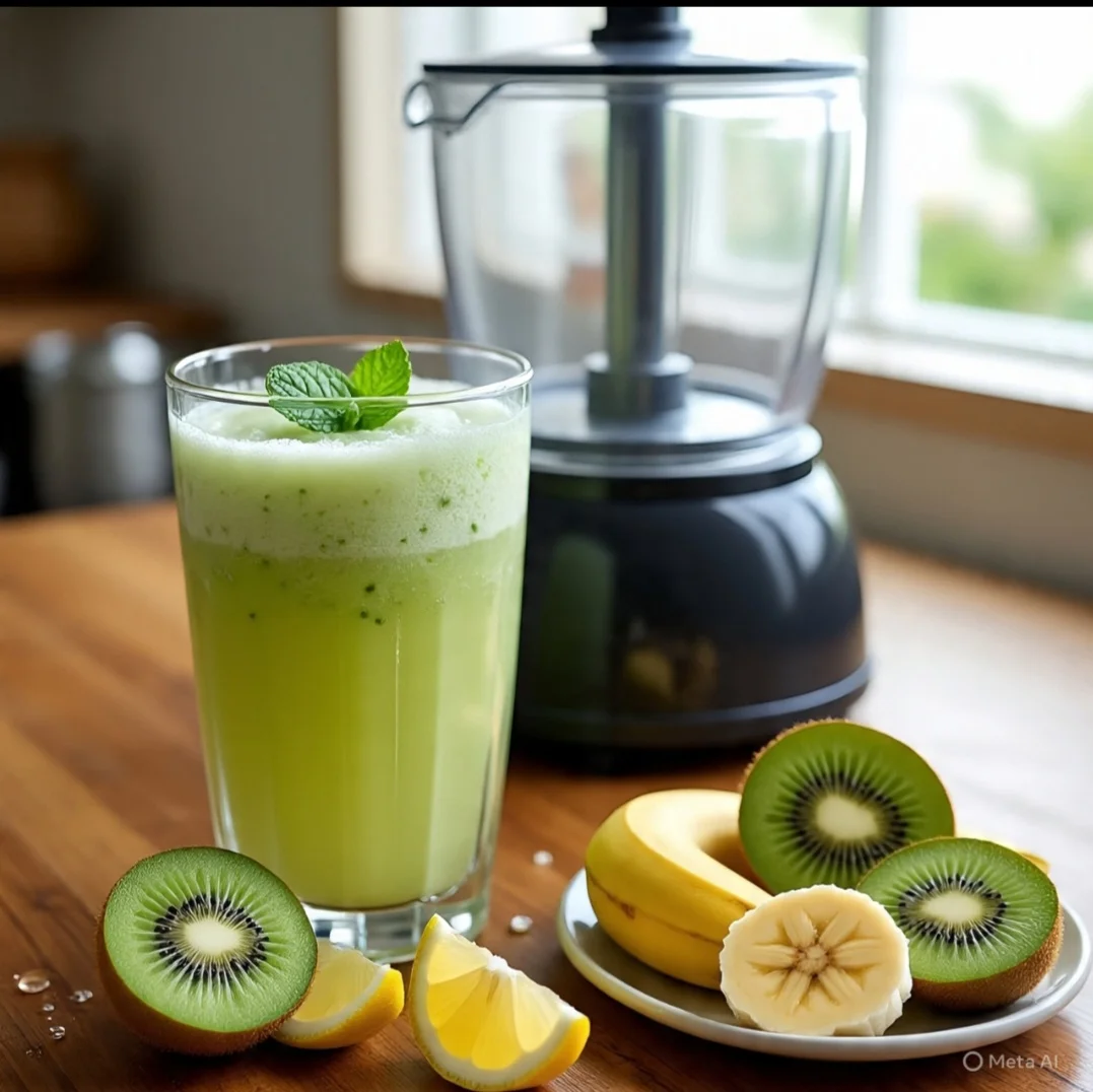 Suco de kiwi com banana e limão
Bata o kiwi descascado com a banana e suco de meio limão. Adicione água gelada para ajustar a consistência e beba na hora para aproveitar os nutrientes.