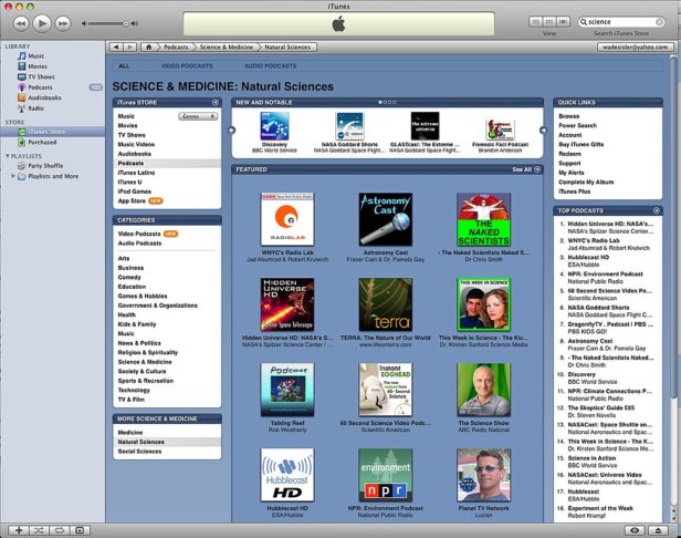 A iTunes Store, loja virtual de música da Apple, também foi um sucesso por muitos anos.