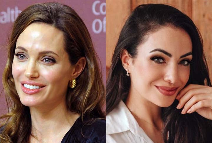 Angelina Jolie – Natural de Sorocaba (SP), Scheila Lima não só é parecida como trabalha como sósia da atriz norte-americana e já participou de vários eventos. 